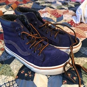 Boys Blue Suede Vans